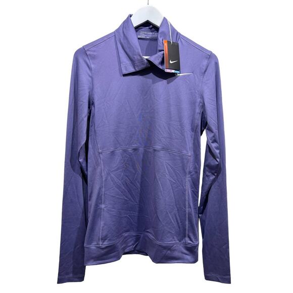 Nike Golf Dri-Fit Womens Small/Tall Pullover Long Sleeve Mock Neck Purple NEW - Picture 1 of 14